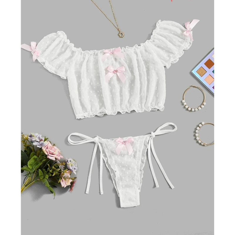 Bán buôn Ngày Valentine Nữ Hai mảnh Bra Set Erotica Đồ lót gợi cảm Ren Phụnữ gợi cảm Lenceria Đồ lót gợi cảm